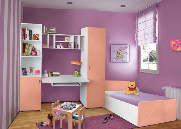 Детский модульный мебельный гарнитур для девочки