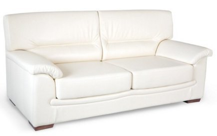 Белый классический кожаный диван Элит – 2