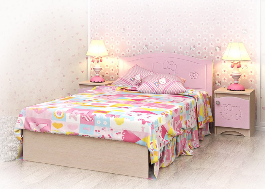 Односпальная детская кровать Kiddy без ящика для девочки