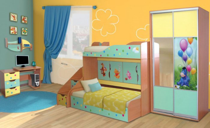 Модульный гарнитур в детскую комнату для мальчика